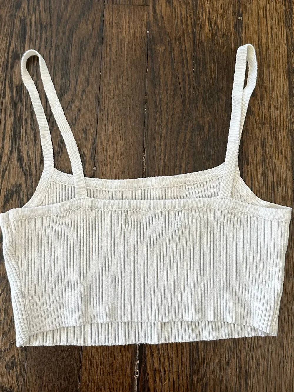 Motel Ribbed Spaghetti Strap Crop Top - Picture 2 of 3